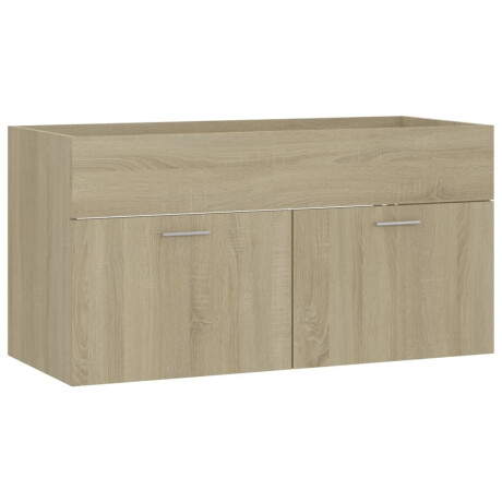 vidaXL Wastafelkast 90x38,5x46 cm bewerkt hout sonoma eikenkleurig afbeelding2 - 1