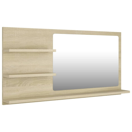 vidaXL Badkamerspiegel 90x10,5x45 cm bewerkt hout sonoma eikenkleurig afbeelding2 - 1