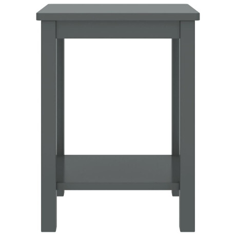 vidaXL Nachtkastje 35x30x47 cm massief grenenhout donkergrijs afbeelding2 - 1