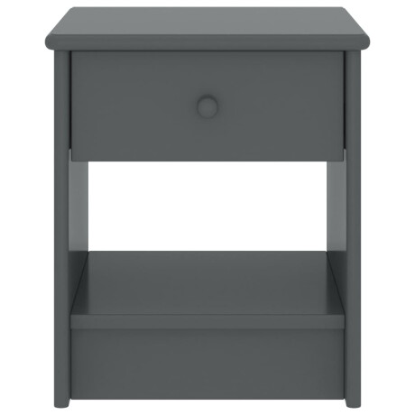 vidaXL Nachtkastje 35x30x40 cm massief grenenhout donkergrijs afbeelding2 - 1