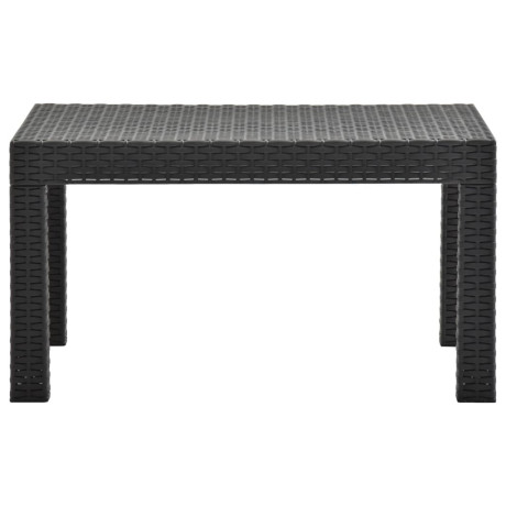 vidaXL Tuintafel 58x58x41 cm PP rattan antracietkleurig afbeelding2 - 1