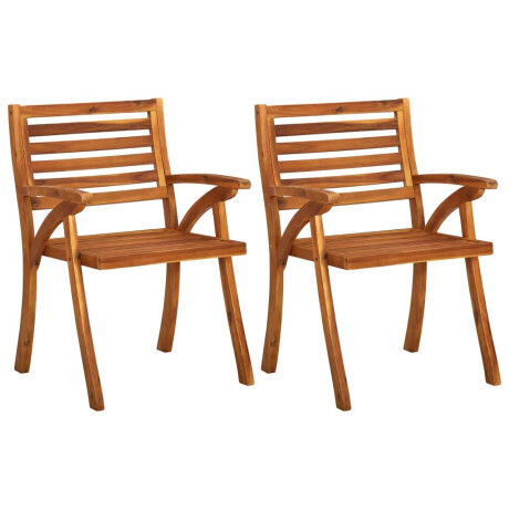 vidaXL Tuinstoelen 2 st met kussens massief acaciahout afbeelding2 - 1