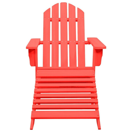 vidaXL Tuinstoel Adirondack met voetenbank massief vurenhout rood afbeelding2 - 1