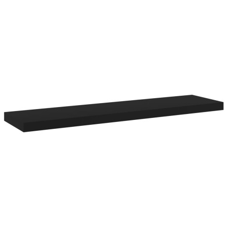 vidaXL Wandschappen 4 st 40x10x1,5 cm bewerkt hout zwart afbeelding2 - 1