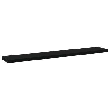 vidaXL Wandschappen 4 st 60x10x1,5 cm spaanplaat zwart afbeelding2 - 1