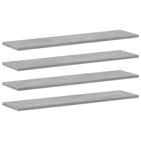 vidaXL Wandschappen 4 st 80x20x1,5 cm bewerkt hout betongrijs afbeelding2 - 1