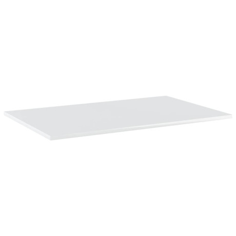 vidaXL Wandschappen 4 st 80x50x1,5 cm spaanplaat hoogglans wit afbeelding2 - 1