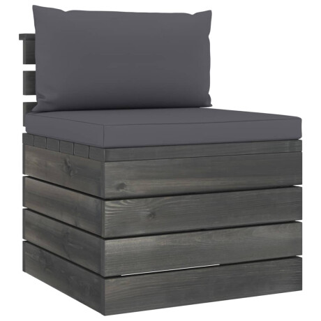 vidaXL 2-delige Loungeset met kussens pallet massief grenenhout afbeelding2 - 1