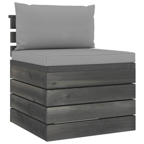 vidaXL 2-delige Loungeset met kussens pallet massief grenenhout afbeelding2 - 1