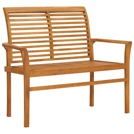 vidaXL Tuinbank met antracietkleurig kussen 112 cm massief teakhout afbeelding2 - 1