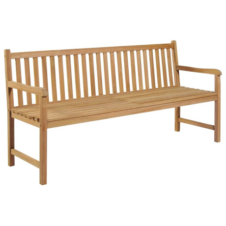 vidaXL Tuinbank met taupe kussen 175 cm massief teakhout afbeelding2 - 1