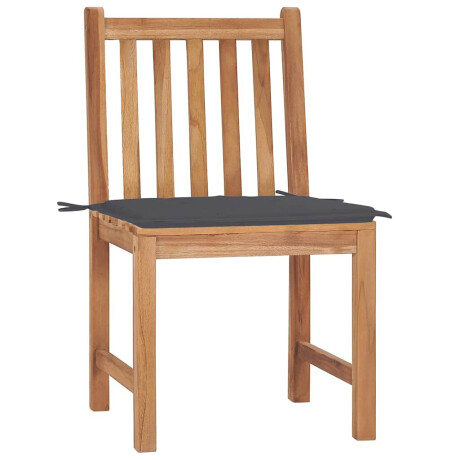 vidaXL Tuinstoelen 2 st met kussens massief teakhout afbeelding2 - 1
