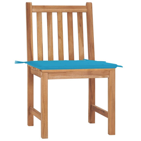 vidaXL Tuinstoelen 2 st met kussens massief teakhout afbeelding2 - 1