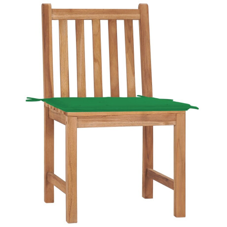 vidaXL Tuinstoelen 2 st met kussens massief teakhout afbeelding2 - 1