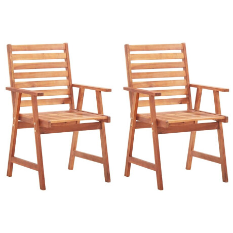 vidaXL Tuinstoelen 2 st met kussens massief acaciahout afbeelding2 - 1
