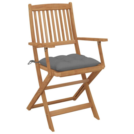 vidaXL Tuinstoelen 4 st inklapbaar met kussens massief acaciahout afbeelding2 - 1