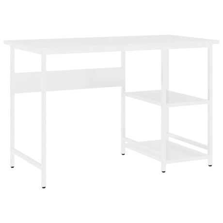 vidaXL Computerbureau 105x55x72 cm MDF en metaal wit afbeelding2 - 1