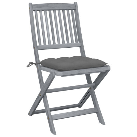 vidaXL Tuinstoelen 6 st inklapbaar met kussens massief acaciahout afbeelding2 - 1