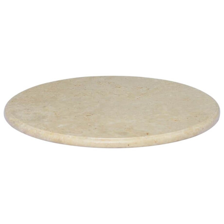 vidaXL Tafelblad Ø60x2,5 cm marmer crèmekleurig afbeelding2 - 1