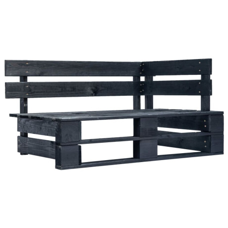 vidaXL Tweezitsbank pallet met kussens zwart geïmpregneerd grenenhout afbeelding2 - 1