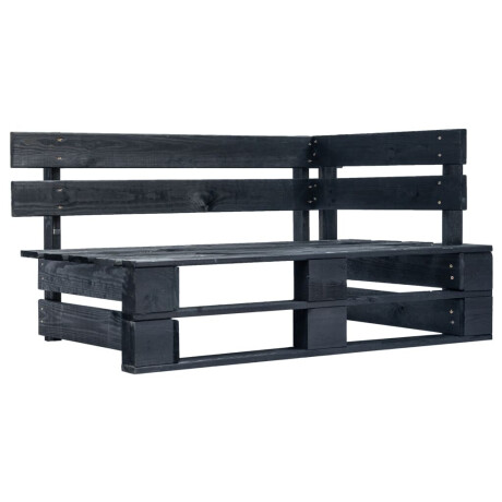 vidaXL 4-delige Loungeset pallet met kussens zwart geïmpregneerd hout afbeelding2 - 1