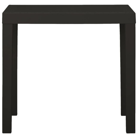 vidaXL Tuintafel 79x65x72 cm kunststof antracietkleurig afbeelding2 - 1