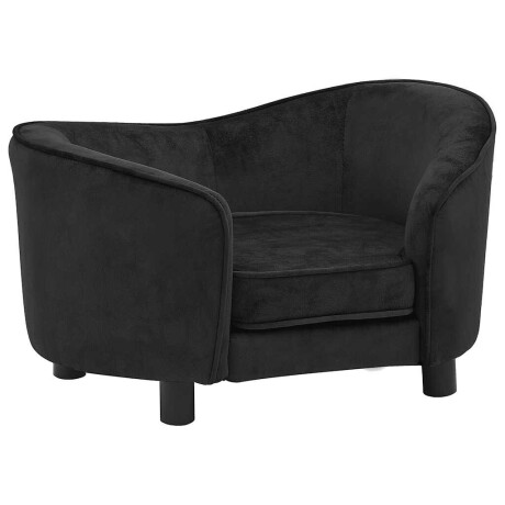 vidaXL Hondenbank 69x49x40 cm pluche zwart afbeelding2 - 1