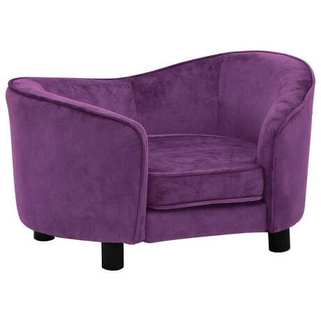 vidaXL Hondenbank 69x49x40 cm pluche bordeauxrood afbeelding2 - 1