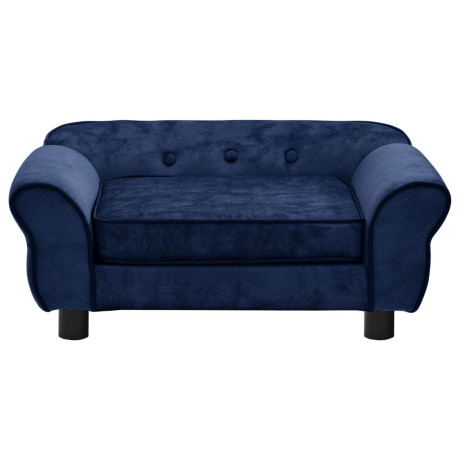 vidaXL Hondenbank 72x45x30 cm pluche blauw afbeelding2 - 1