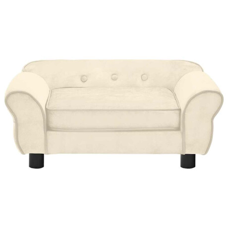 vidaXL Hondenbank 72x45x30 cm pluche crèmekleurig afbeelding2 - 1