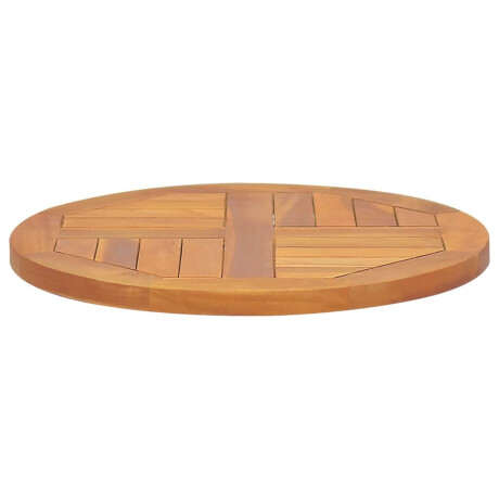 vidaXL Tafelblad rond 2,5 cm 50 cm massief teakhout afbeelding2 - 1