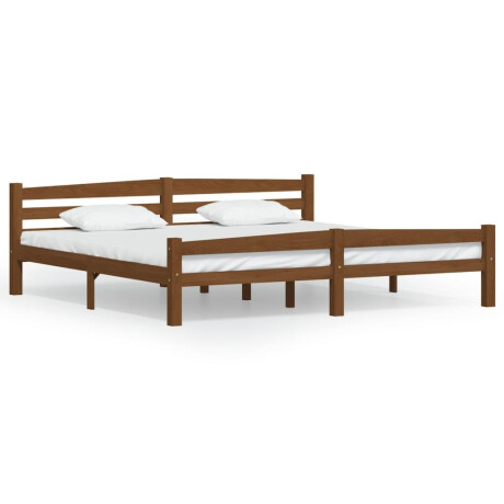 vidaXL Bedframe massief grenenhout honingbruin 200x200 cm afbeelding2 - 1