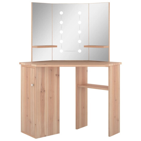 vidaXL Hoekkaptafel met LED 111x54x141,5 cm eikenkleurig afbeelding2 - 1