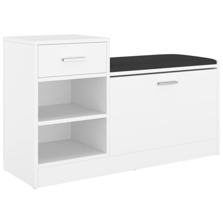 vidaXL Schoenenbank 94,5x31x57 cm bewerkt hout wit afbeelding2 - 1
