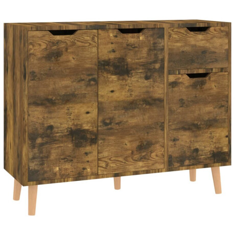 vidaXL Dressoir 90x30x72 cm bewerkt hout gerookt eikenkleurig afbeelding2 - 1