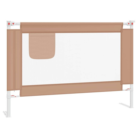 vidaXL Bedhekje peuter 100x25 cm stof taupe afbeelding2 - 1