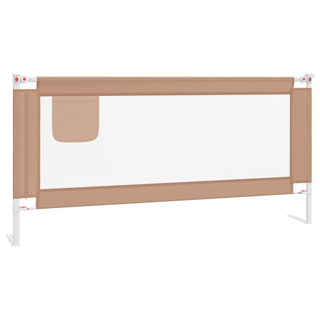 vidaXL Bedhekje peuter 190x25 cm stof taupe afbeelding2 - 1