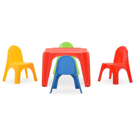 vidaXL Kindertafel en stoelenset PP afbeelding2 - 1