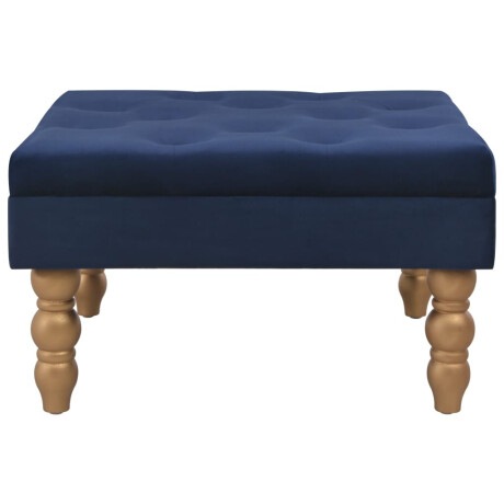 vidaXL Kruk 60x60x36 cm fluweel marineblauw afbeelding2 - 1