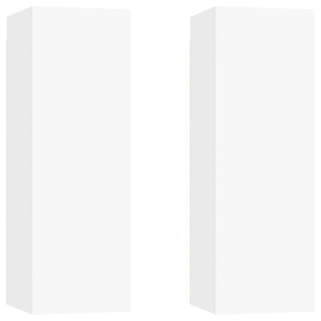 vidaXL Tv-meubels 2 st 30,5x30x90 cm bewerkt hout wit afbeelding2 - 1