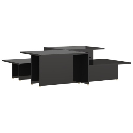 vidaXL Salontafels 2 st 111,5x50x33 cm bewerkt hout hoogglans zwart afbeelding2 - 1