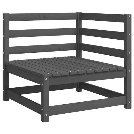 vidaXL 2-delige Loungeset met kussens massief grenenhout grijs afbeelding2 - 1