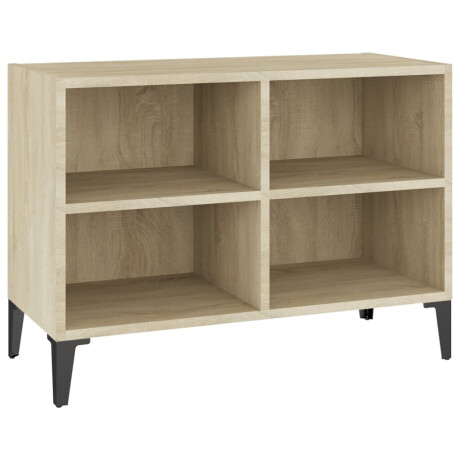 vidaXL Tv-meubel met metalen poten 69,5x30x50 cm sonoma eikenkleurig afbeelding2 - 1