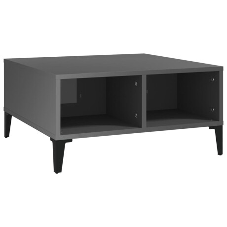 vidaXL Salontafel 60x60x30 cm bewerkt hout hoogglans grijs afbeelding2 - 1