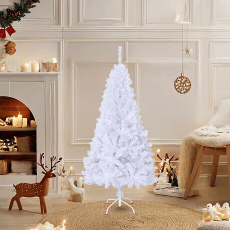 vidaXL Kunstkerstboom met dikke takken 120 cm PVC wit afbeelding2 - 1