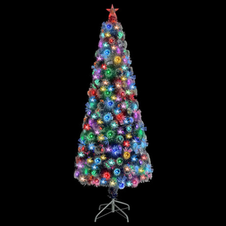 vidaXL Kunstkerstboom met verlichting 240 cm glasvezel wit en blauw afbeelding2 - 1