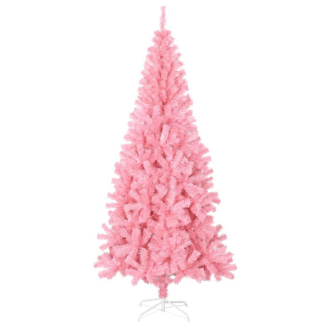vidaXL Kunstkerstboom met standaard 240 cm PVC roze afbeelding2 - 1
