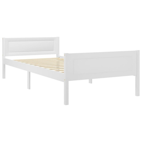 vidaXL Bedframe massief grenenhout wit 100x200 cm afbeelding2 - 1
