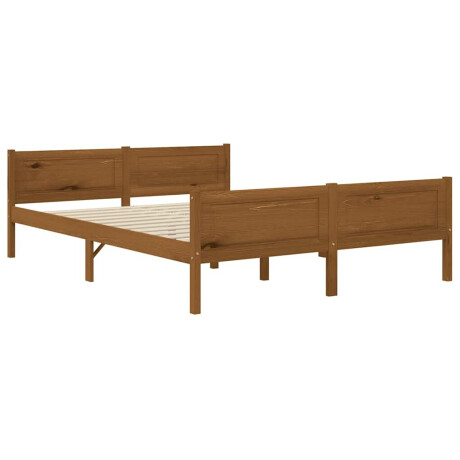 vidaXL Bedframe massief grenenhout honingbruin 140x200 cm afbeelding2 - 1