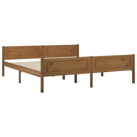 vidaXL Bedframe massief grenenhout honingbruin 180x200 cm afbeelding2 - 1